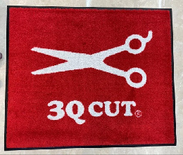 玄関マット　新3Qロゴ・ハサミ入り(送料別途)