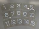 待合椅子用番号シールセット①～⑮