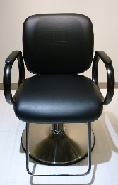 3Qロゴ入りカット椅子/黒  HIRAYOSHI　タカラベルモント(送料別途)